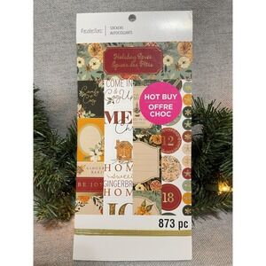Recollections Holiday Spice Christmas Sticker Book Scrapbooking Gift Tags 873 Pc